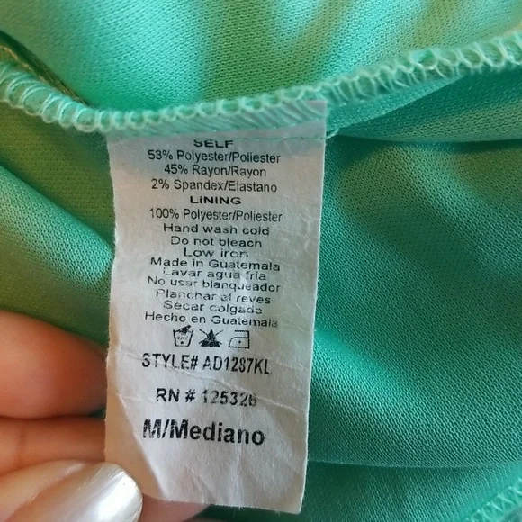Karlie Mint Green Short Sleeve Signature Maxi Dress Size Medium - Picture 11 of 11